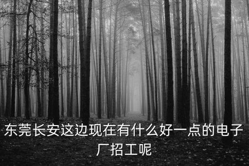 東莞長安這邊現在有什么好一點的電子廠招工呢
