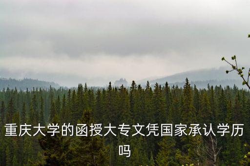 重慶大學(xué)的函授大專文憑國家承認學(xué)歷嗎