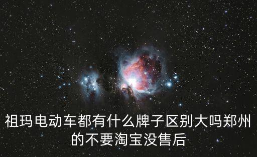 祖瑪電動車都有什么牌子區別大嗎鄭州的不要淘寶沒售后