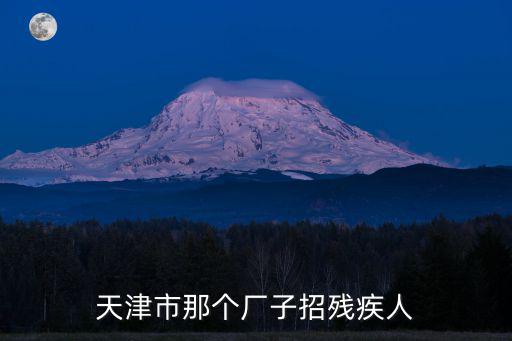 天津市那個廠子招殘疾人