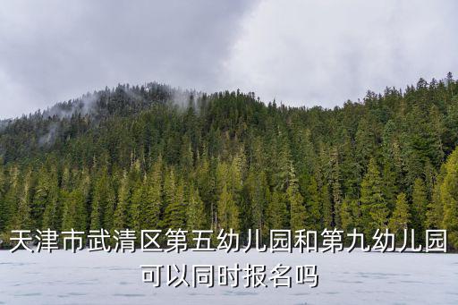 天津市武清區(qū)第五幼兒園和第九幼兒園可以同時(shí)報(bào)名嗎