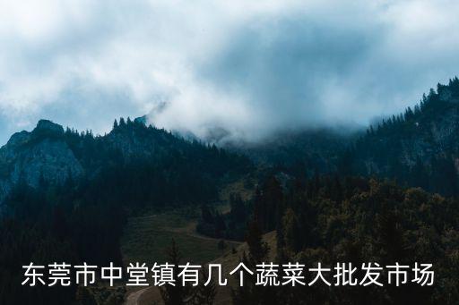 東莞市中堂鎮有幾個蔬菜大批發市場