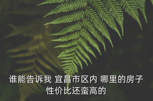 誰(shuí)能告訴我 宜昌市區(qū)內(nèi) 哪里的房子性價(jià)比還蠻高的