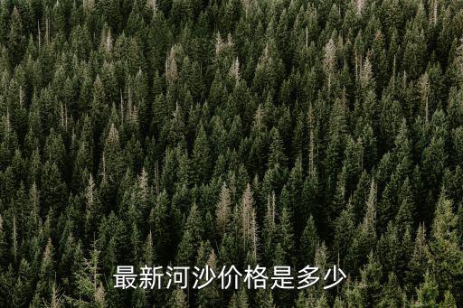 最新河沙價格是多少