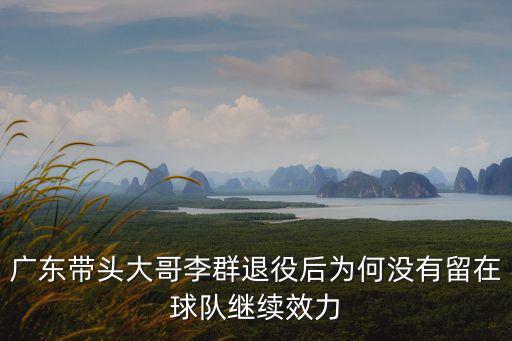 廣東帶頭大哥李群退役后為何沒有留在球隊繼續效力