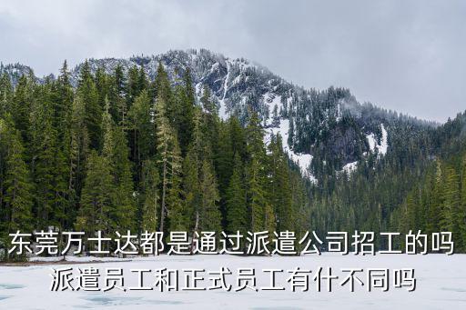 東莞萬士達都是通過派遣公司招工的嗎派遣員工和正式員工有什不同嗎