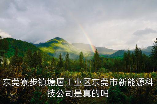 東莞寮步鎮塘唇工業區東莞市新能源科技公司是真的嗎