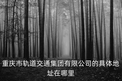 重慶市軌道交通集團有限公司的具體地址在哪里