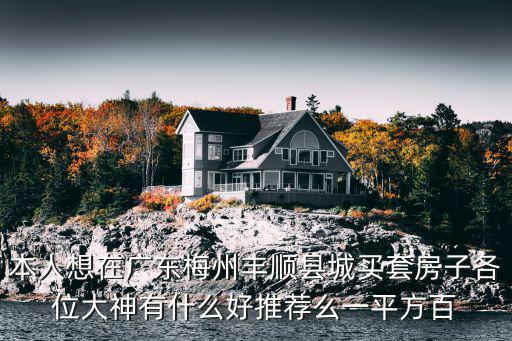 本人想在廣東梅州豐順縣城買套房子各位大神有什么好推薦么一平方百