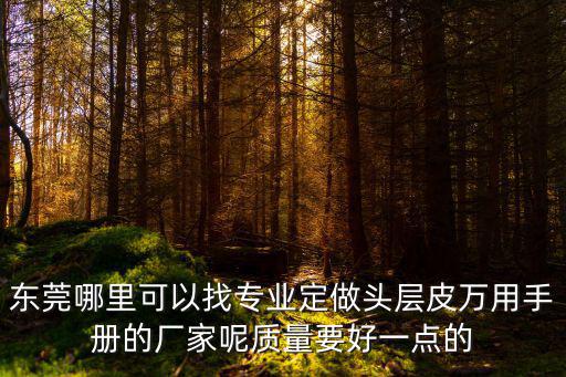東莞哪里可以找專業定做頭層皮萬用手冊的廠家呢質量要好一點的
