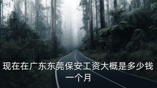 現(xiàn)在在廣東東莞保安工資大概是多少錢一個月