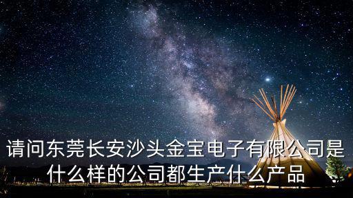 請問東莞長安沙頭金寶電子有限公司是什么樣的公司都生產什么產品