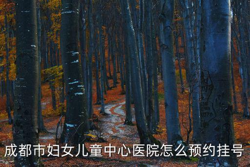 成都市婦女兒童中心醫(yī)院怎么預(yù)約掛號
