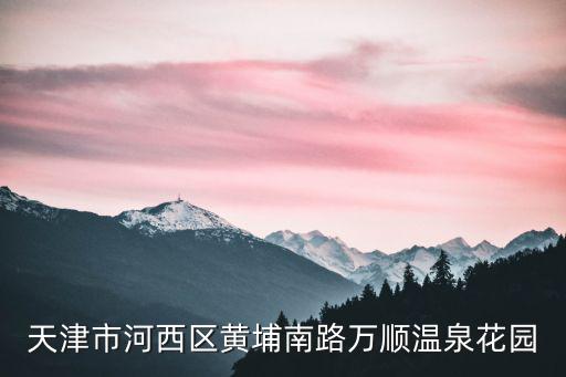 天津市河西區黃埔南路萬順溫泉花園