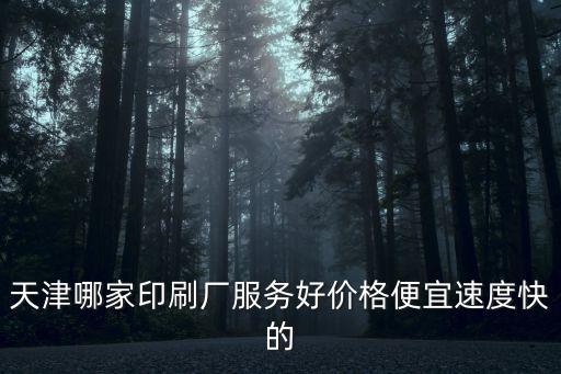 天津哪家印刷廠服務好價格便宜速度快的