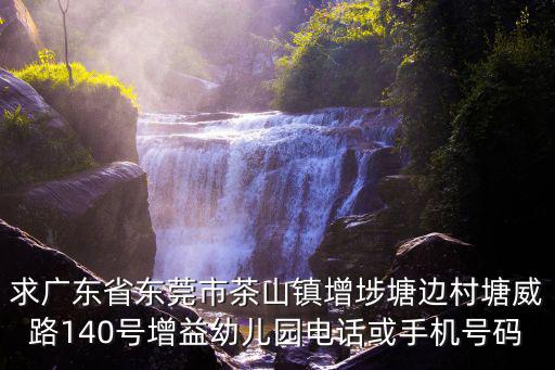 求廣東省東莞市茶山鎮增埗塘邊村塘威路140號增益幼兒園電話或手機號碼