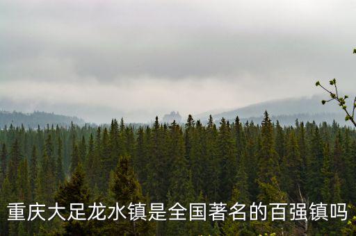 重慶大足龍水鎮是全國著名的百強鎮嗎
