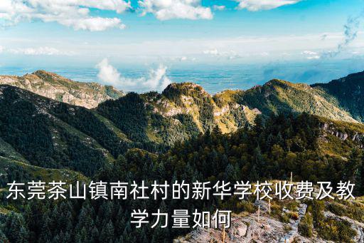 東莞茶山鎮富安樓，東莞茶山鎮南社村的新華學校收費及教學力量如何