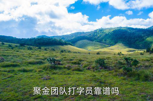 聚金團隊打字員靠譜嗎