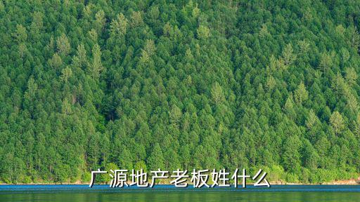 廣源地產(chǎn)老板姓什么