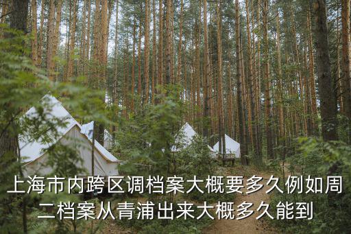 上海市內(nèi)跨區(qū)調(diào)檔案大概要多久例如周二檔案從青浦出來大概多久能到