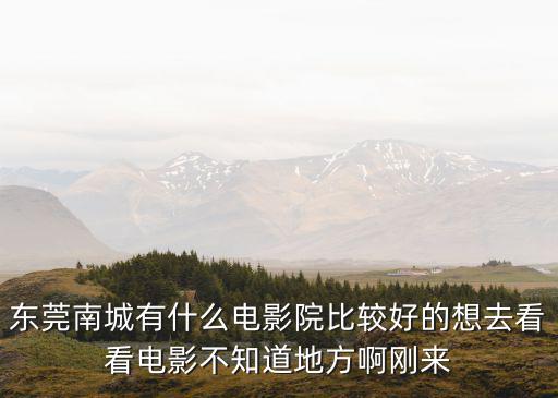 東莞南城有什么電影院比較好的想去看看電影不知道地方啊剛來