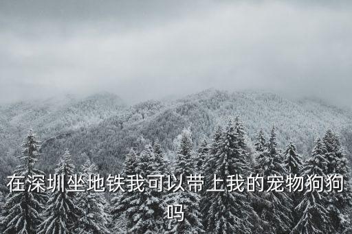 在深圳坐地鐵我可以帶上我的寵物狗狗嗎