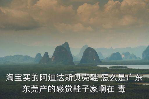 淘寶買的阿迪達斯貝殼鞋 怎么是廣東東莞產的感覺鞋子家啊在 毒