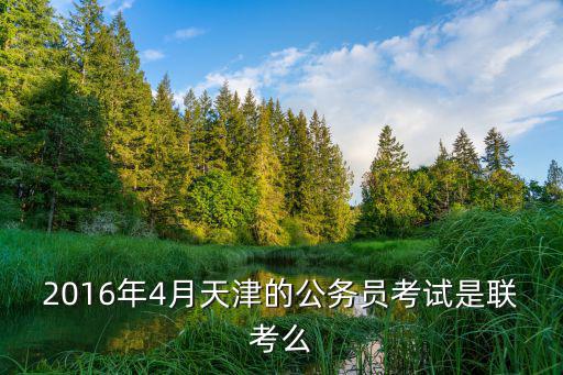 2016年4月天津的公務(wù)員考試是聯(lián)考么