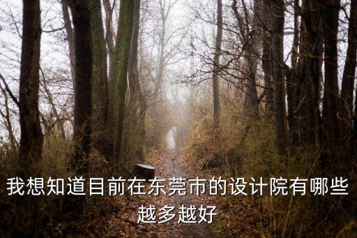 我想知道目前在東莞市的設(shè)計(jì)院有哪些越多越好