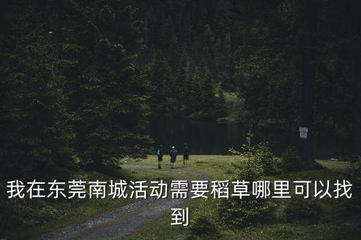 我在東莞南城活動(dòng)需要稻草哪里可以找到