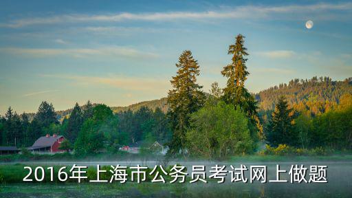 2016年上海市公務員考試網上做題