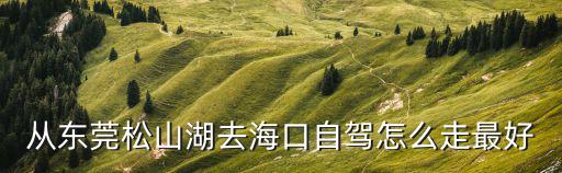 從東莞松山湖去海口自駕怎么走最好