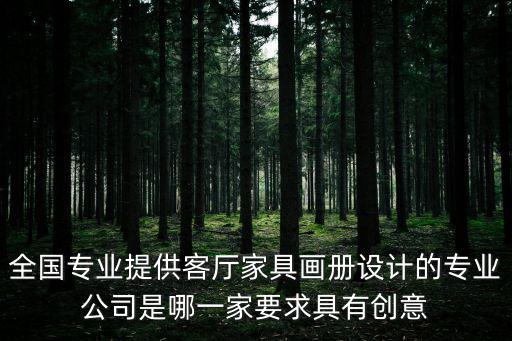 全國專業提供客廳家具畫冊設計的專業公司是哪一家要求具有創意