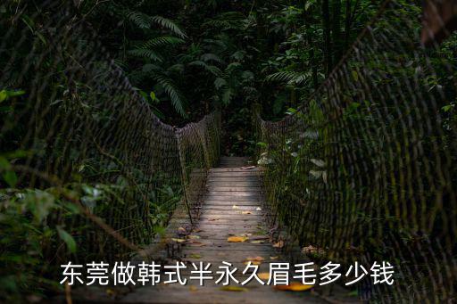 東莞做韓式半永久眉毛多少錢