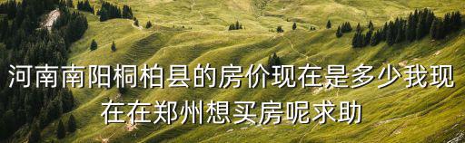 南陽(yáng)哪個(gè)縣的房?jī)r(jià)便宜點(diǎn)，河南南陽(yáng)桐柏縣的房?jī)r(jià)現(xiàn)在是多少我現(xiàn)在在鄭州想買房呢求助