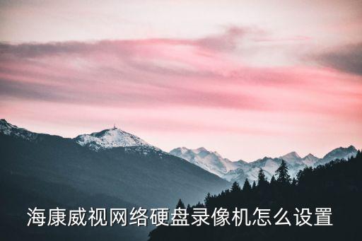 ?？低暰W絡硬盤錄像機怎么設置