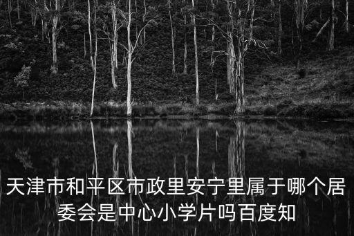 天津市和平區市政里安寧里屬于哪個居委會是中心小學片嗎百度知