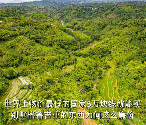 世界上物價最低的國家5萬塊錢就能買別墅格魯吉亞的東西為何這么廉價