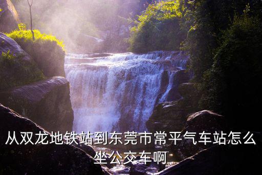 從雙龍地鐵站到東莞市常平氣車站怎么坐公交車啊