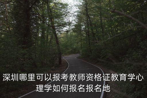深圳哪里可以報考教師資格證教育學心理學如何報名報名地