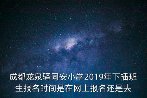 成都龍泉驛同安小學2019年下插班生報名時間是在網上報名還是去