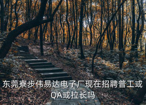 東莞寮步偉易達電子廠現在招聘普工或QA或拉長嗎