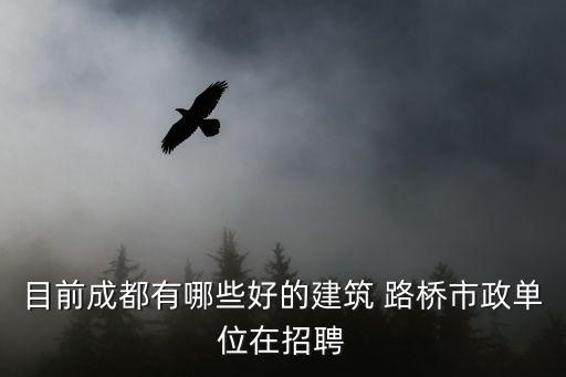 通用集團和成都市政，目前成都有哪些好的建筑 路橋市政單位在招聘
