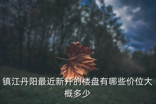 鎮江丹陽最近新開的樓盤有哪些價位大概多少