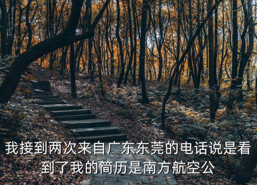 我接到兩次來自廣東東莞的電話說是看到了我的簡歷是南方航空公