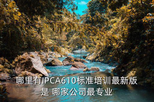 哪里有IPCA610標準培訓最新版是 哪家公司最專業