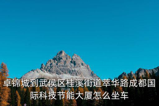 卓錦城到武侯區(qū)桂溪街道萃華路成都國(guó)際科技節(jié)能大廈怎么坐車