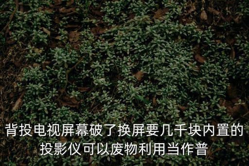 背投電視屏幕破了換屏要幾千塊內(nèi)置的投影儀可以廢物利用當作普