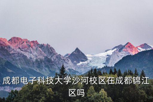 成都電子科技大學沙河校區在成都錦江區嗎
